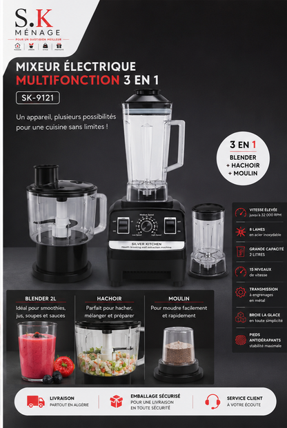 Mixeur Haute Performance 3 en 1 SK-9121